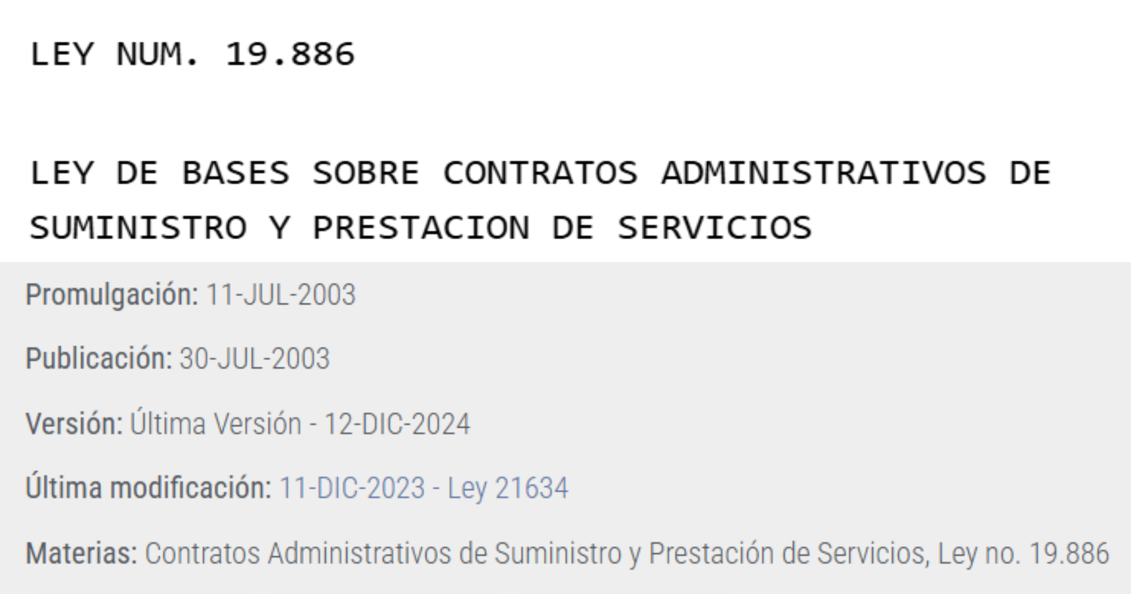 Ley 19.886